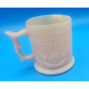 Vintage Whataburger Butterscotch Buffalo Nickel Opaque Coffee Cup Mug Made USA